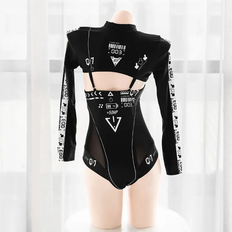 Cyber Mechanic Sukumizu Bodysuit & Stocking Set