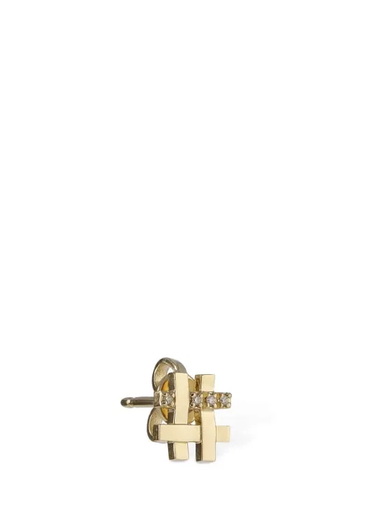 Delfina Delettrez   1987 18kt Gold &amp; diamond mono earring 