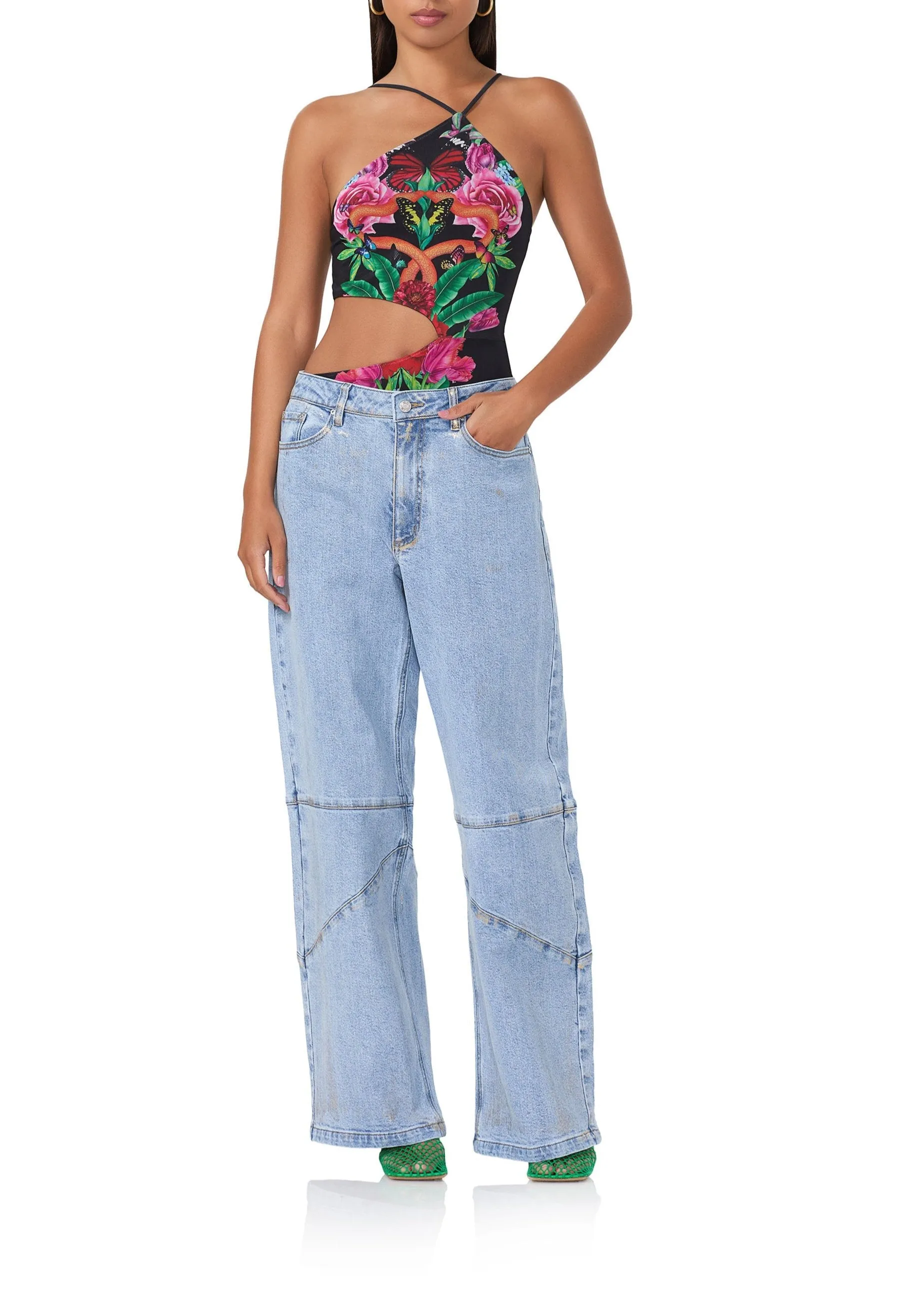 Delos Cutout Bodysuit - Body Floral