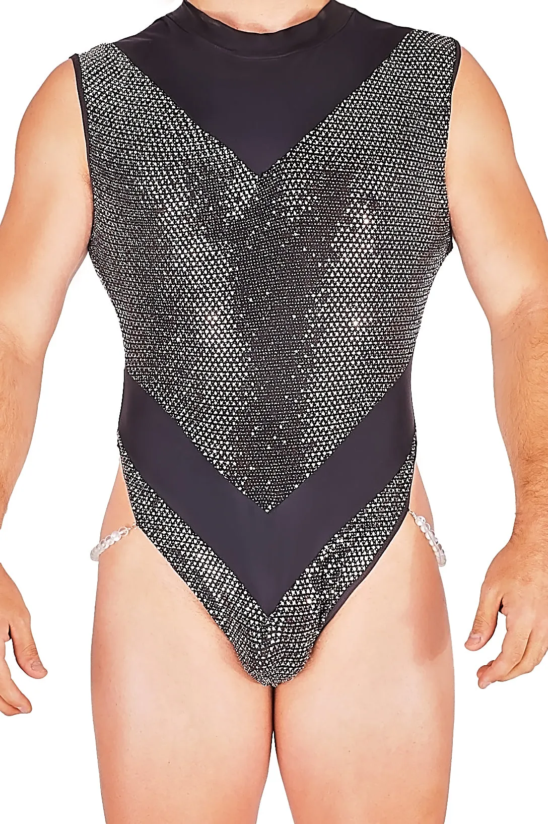 Disco Crystal Pearl Leotard