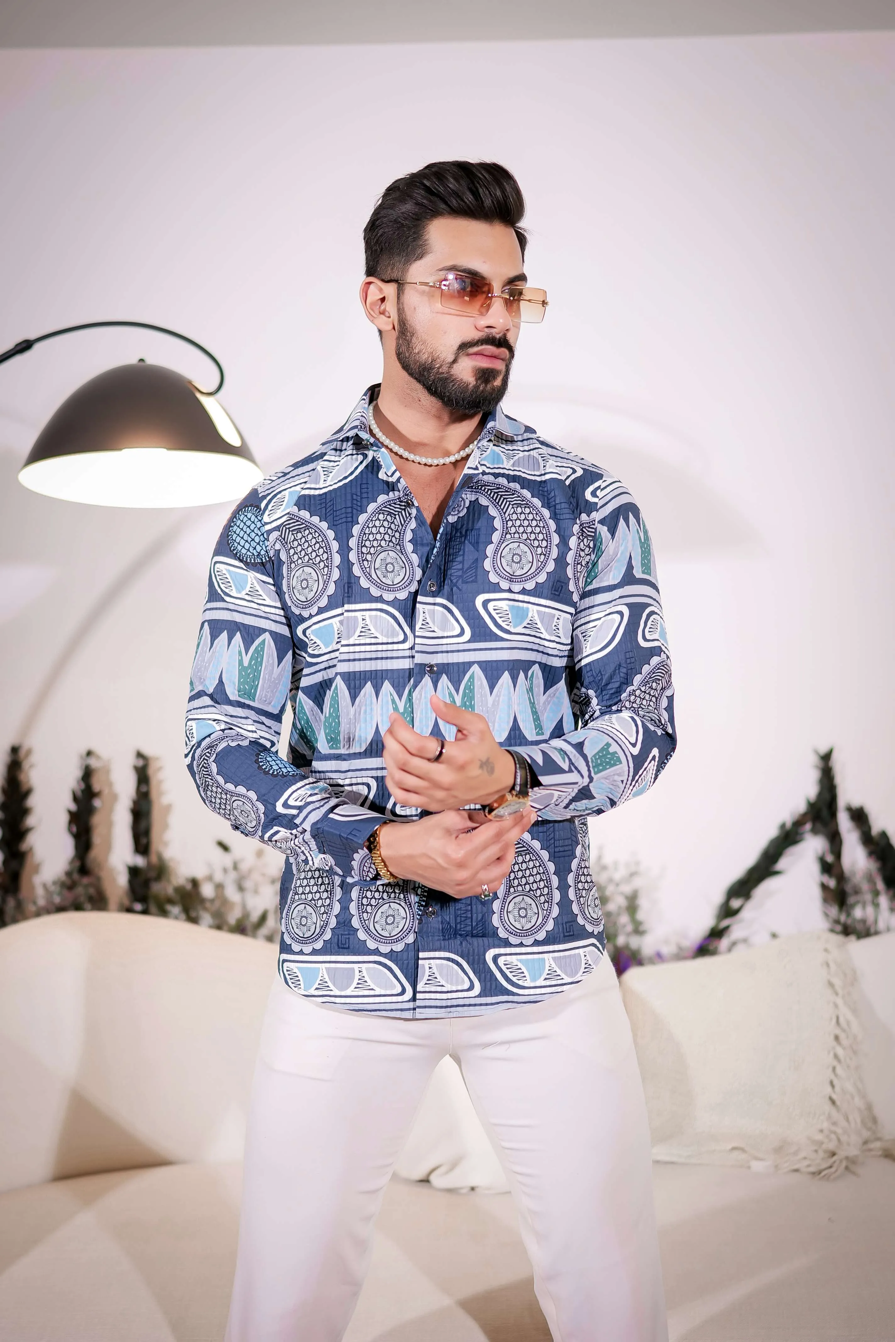 Dusk Blue Imported Premium Shirt for Men's