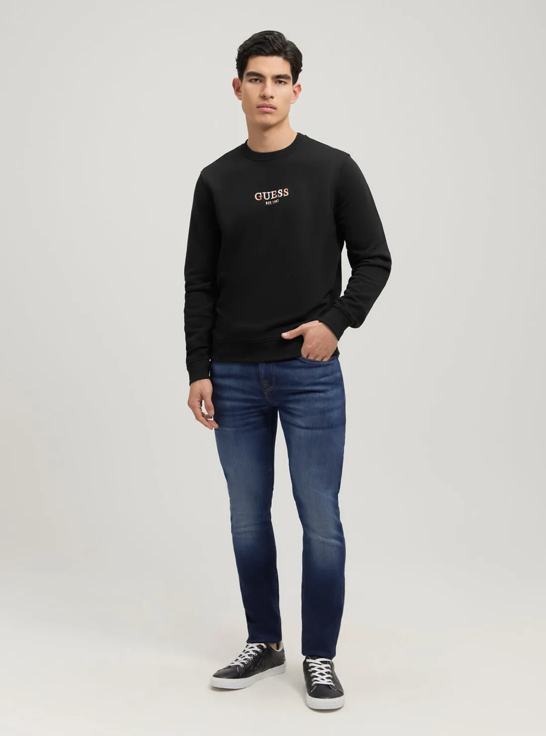 Eco Black Multicolour Logo Jumper