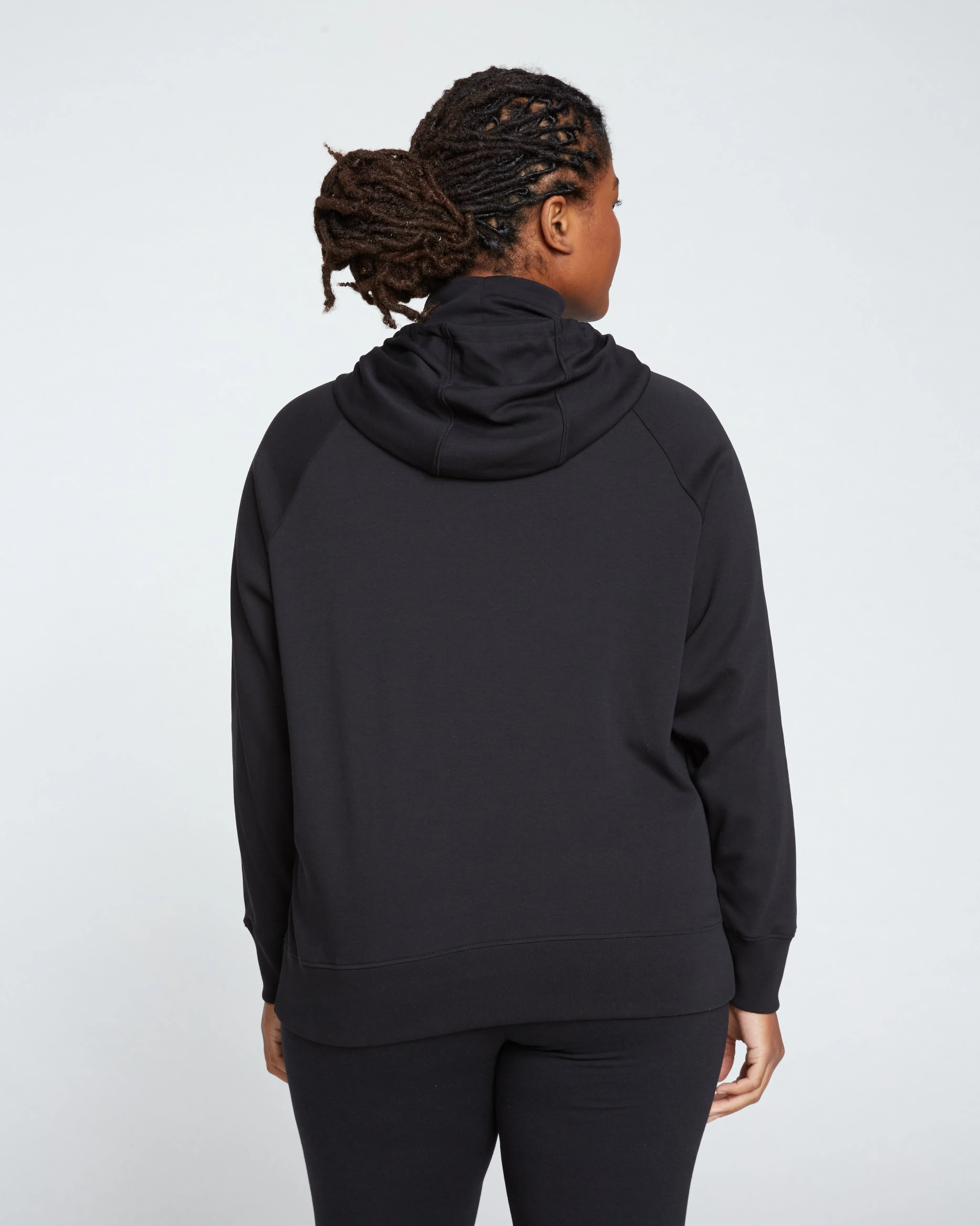 Fallon Funnel Neck Hoodie - Black