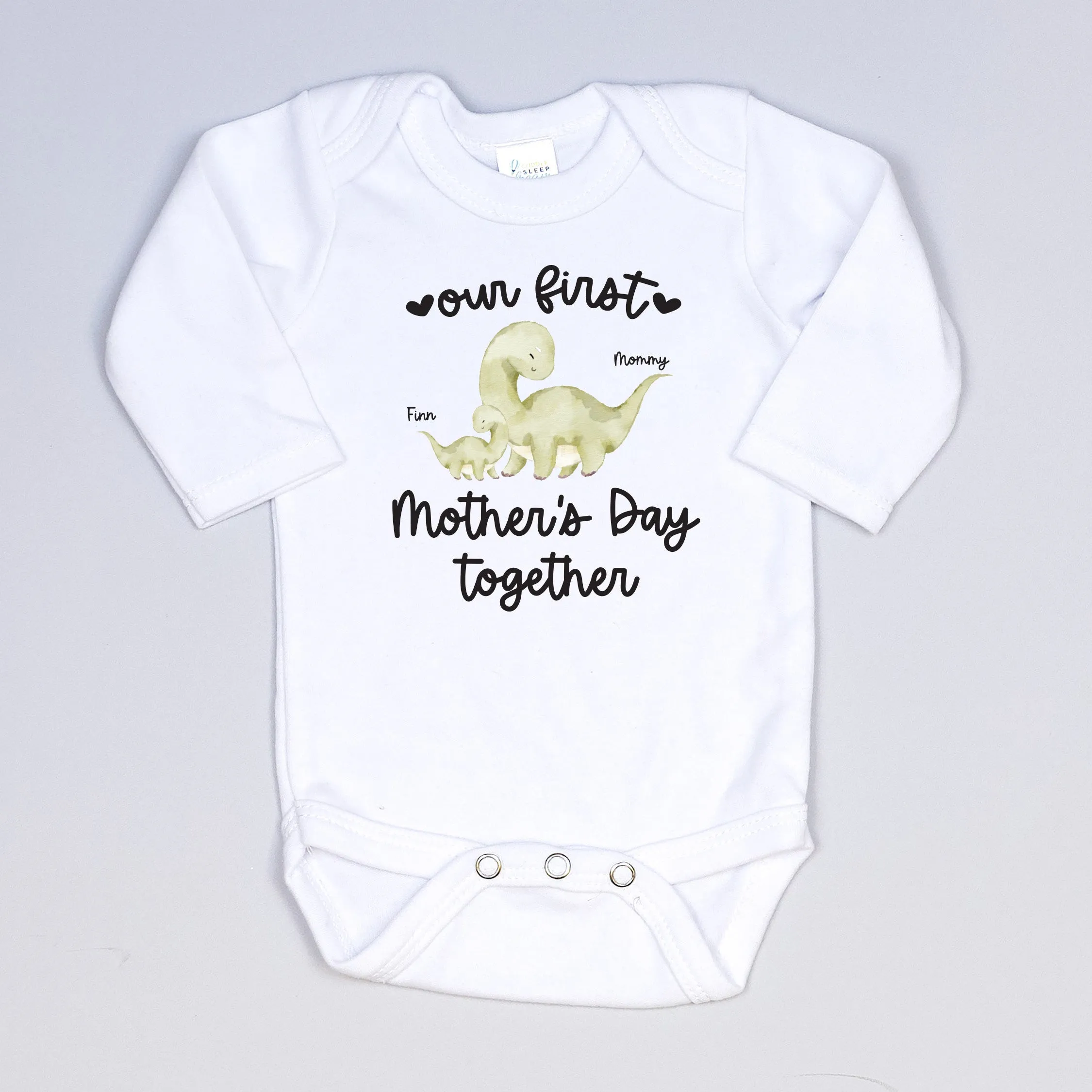 First Mother's Day Personalized Animals | White Bodysuit