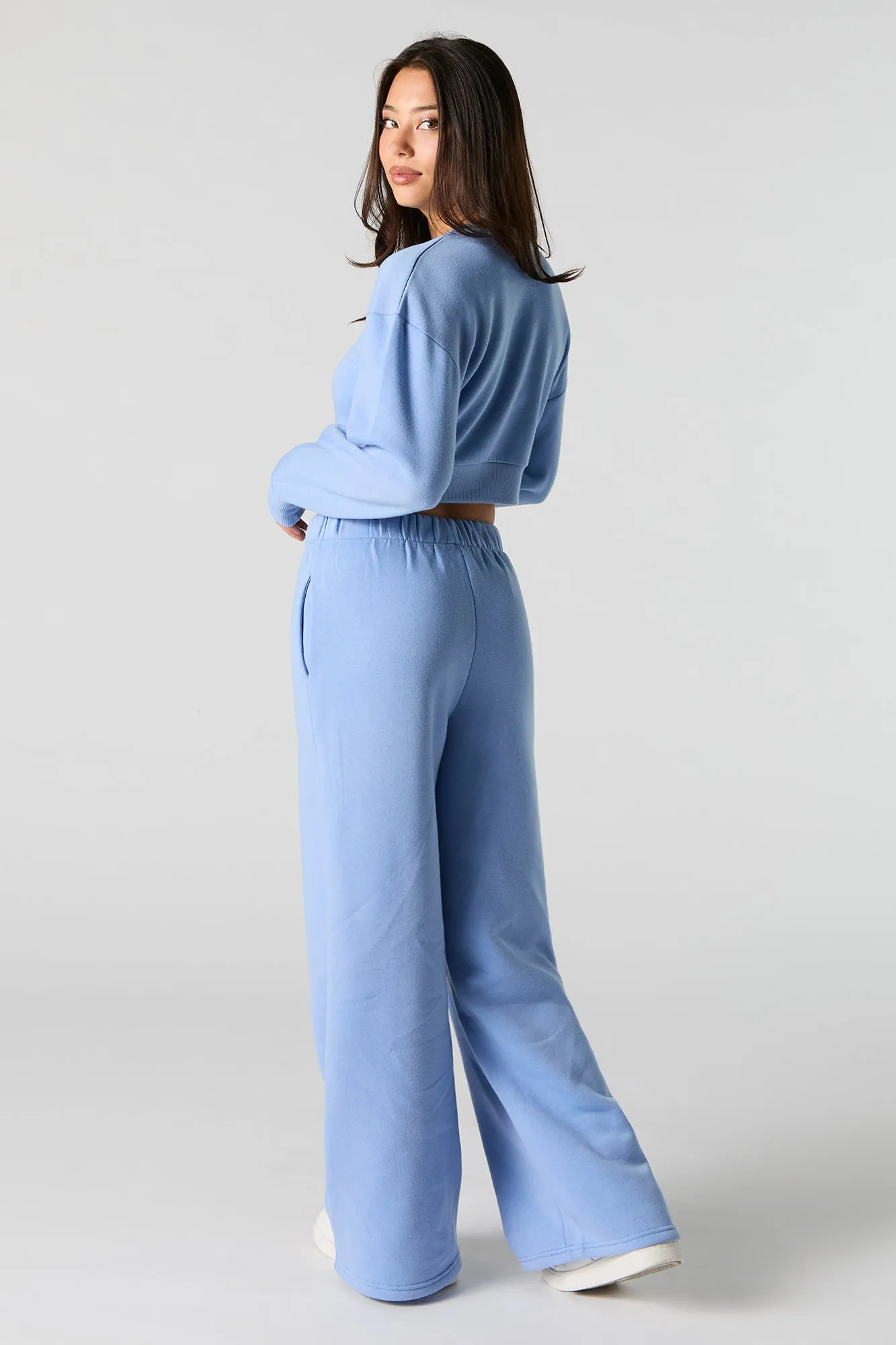 Fleece Wide Leg Sweatpant