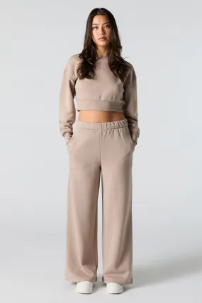 Fleece Wide Leg Sweatpant