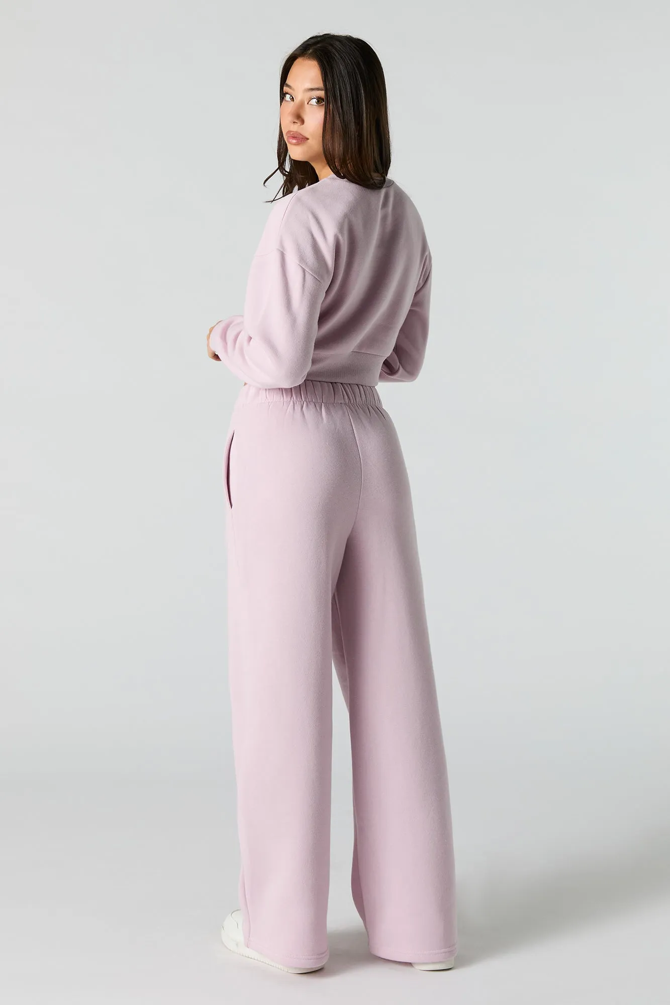 Fleece Wide Leg Sweatpant