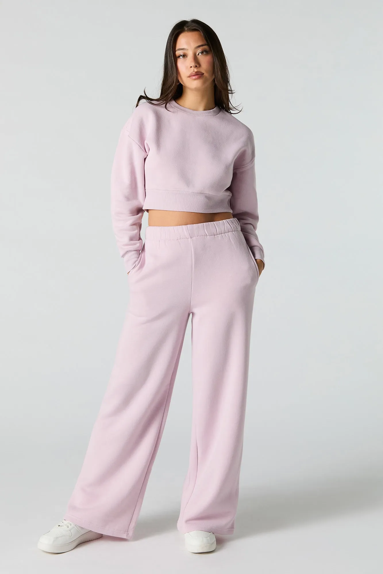 Fleece Wide Leg Sweatpant