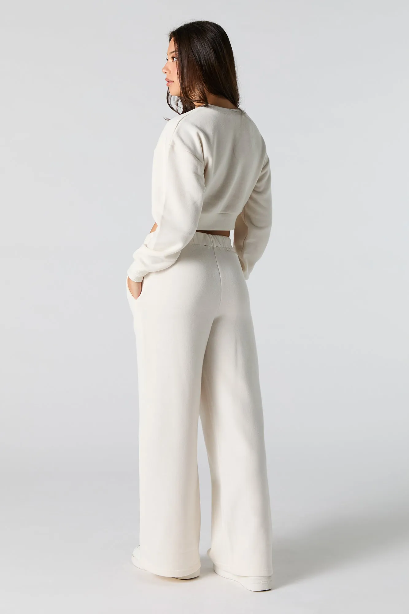 Fleece Wide Leg Sweatpant