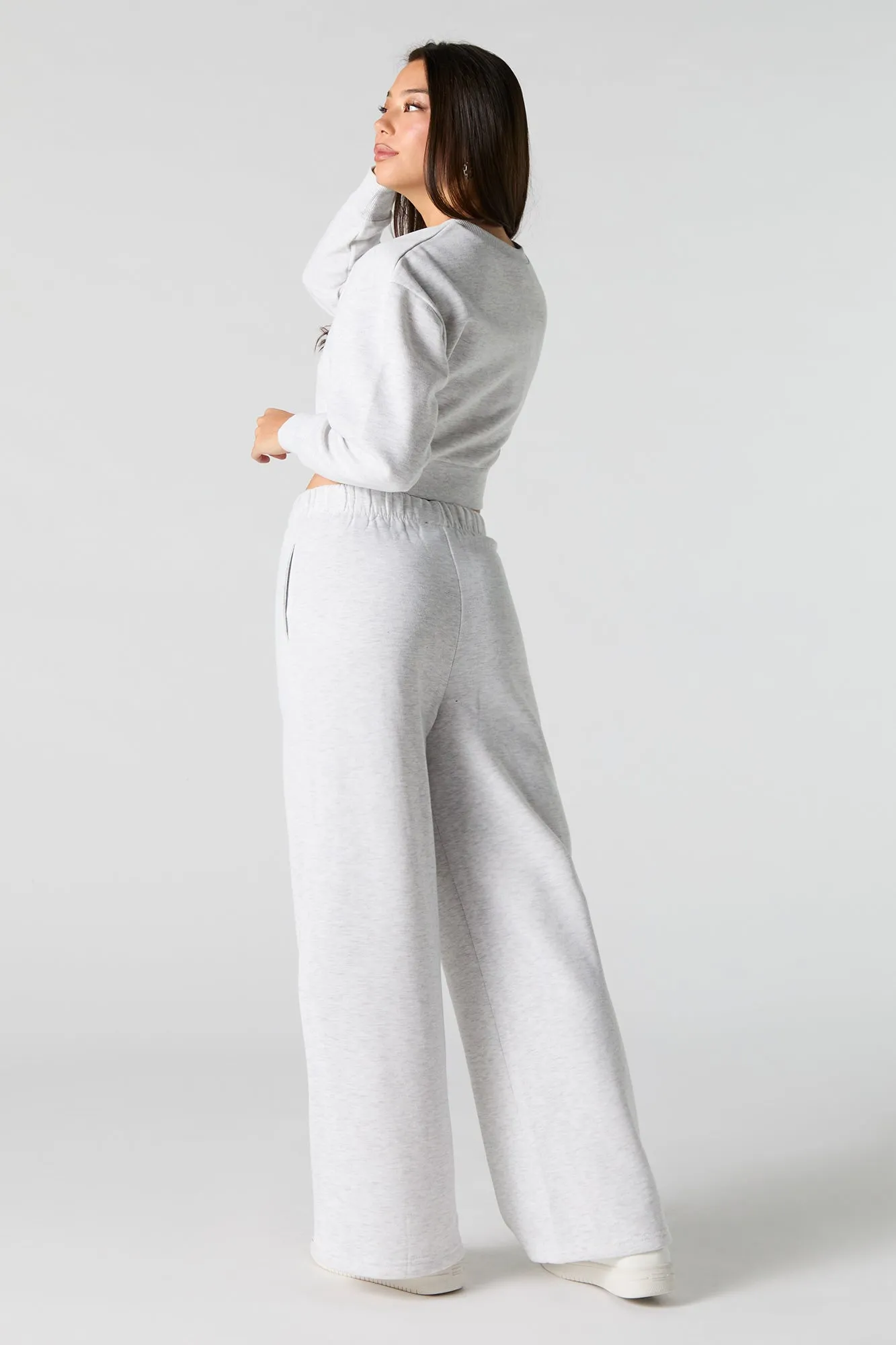 Fleece Wide Leg Sweatpant