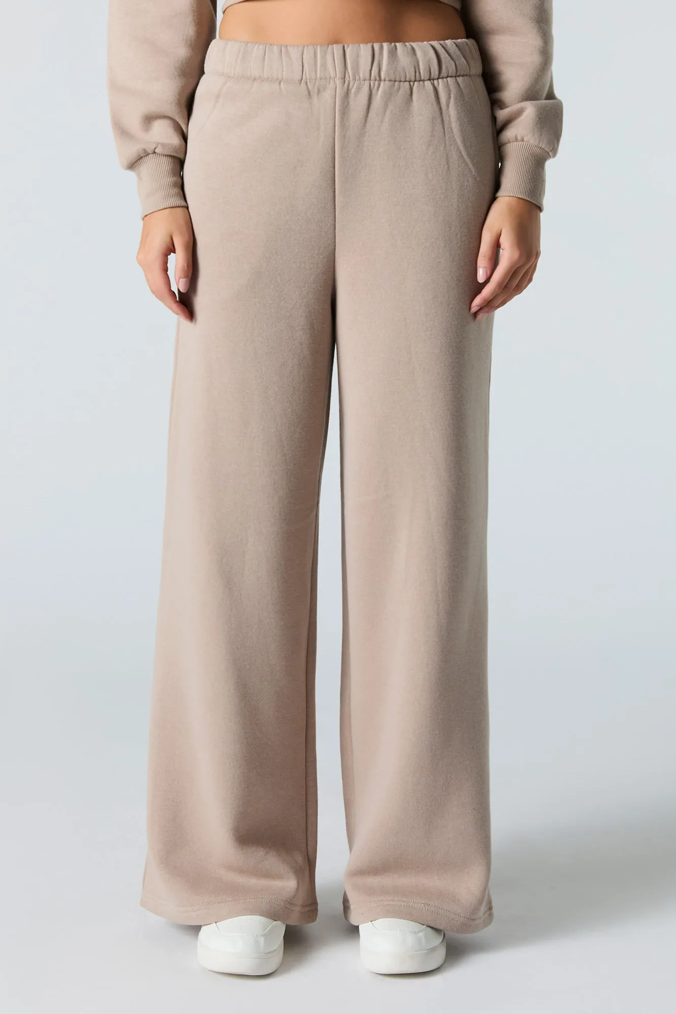 Fleece Wide Leg Sweatpant