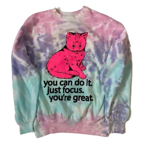 Focus Cat Sweatshirt - Cotton Candy