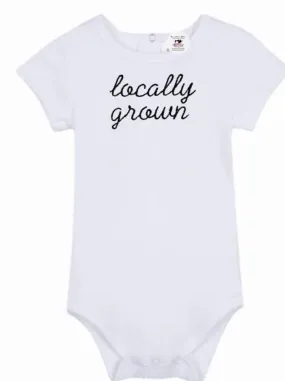 Funny Farm Locally Grown Short Sleeve Baby Onesie Bodysuit Gift