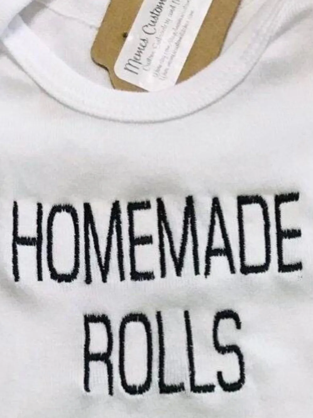 Funny Homemade Rolls Baby Toddler Unisex Bodysuit Onesie Gift