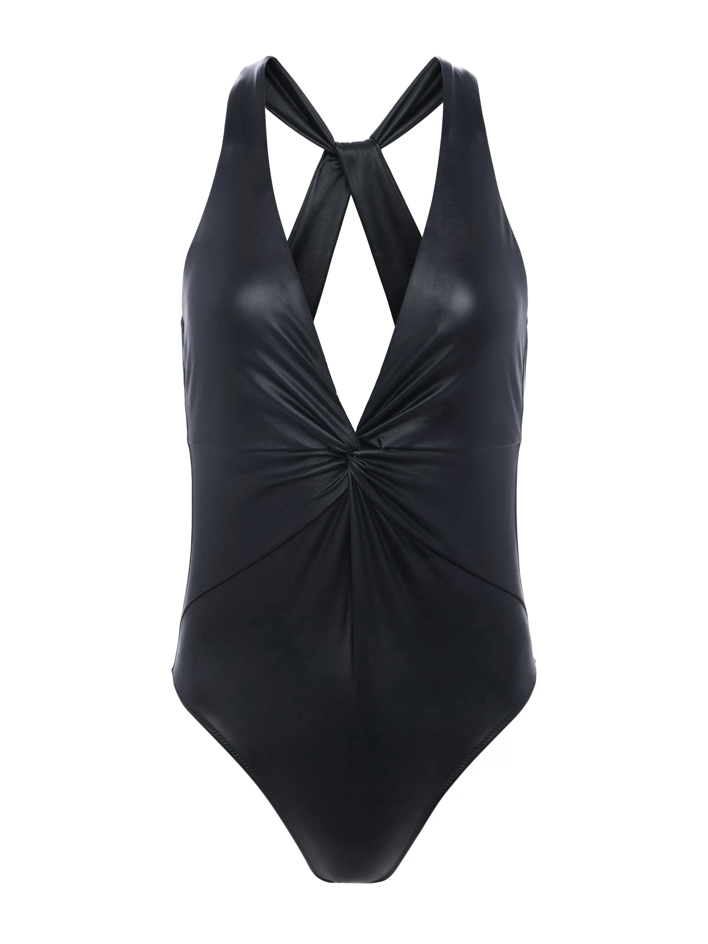 Gabrielle Faux Leather One-Piece