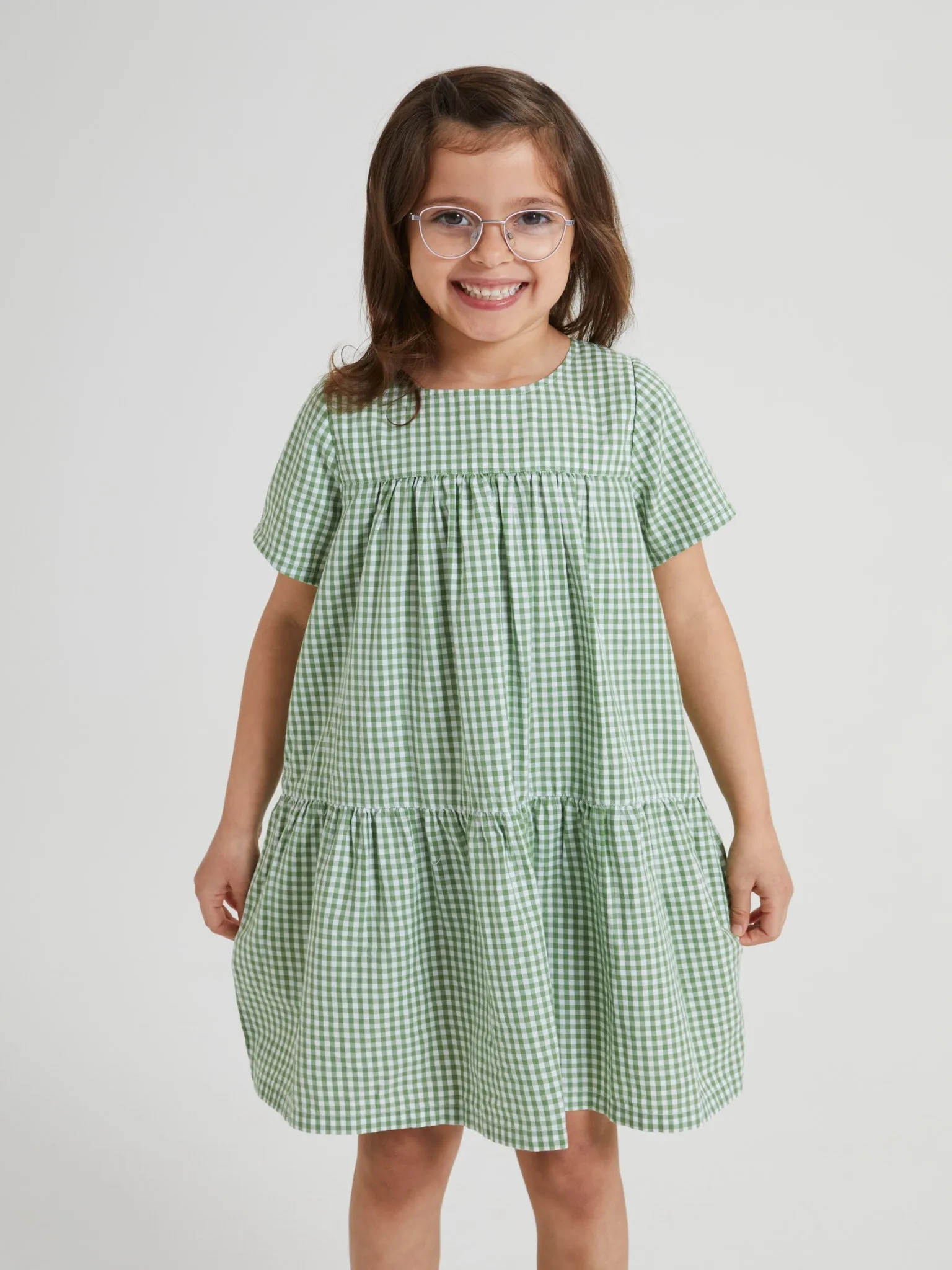 Gingham Check Kids Dress