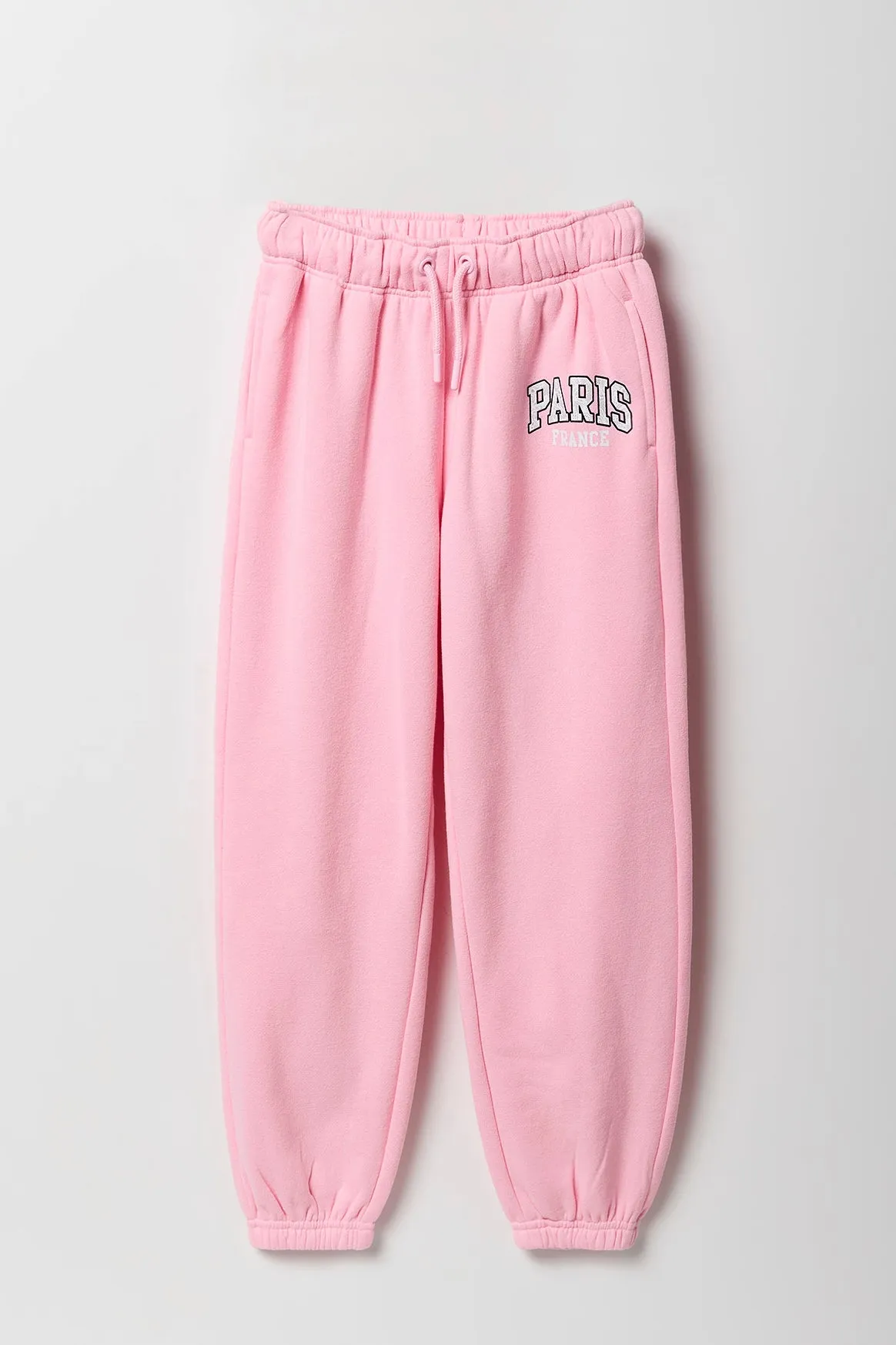 Girls Cute Graphic Fleece Jogger