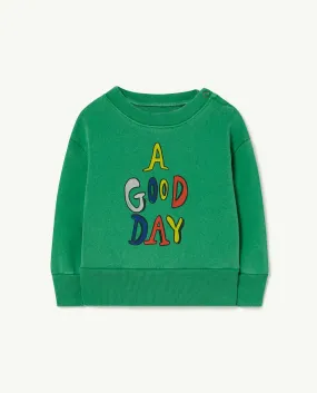 Good Day Green Bear Baby Sweatshirt