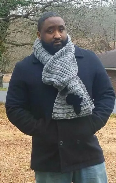 Hand Knit Textured Men's African Scarf