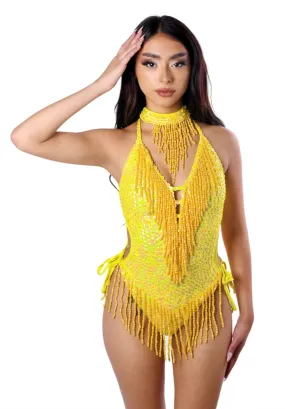 Hand Stitched Sequin Bodysuit- Lilly