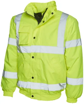 Hi Vis Bomber Jacket | Yellow