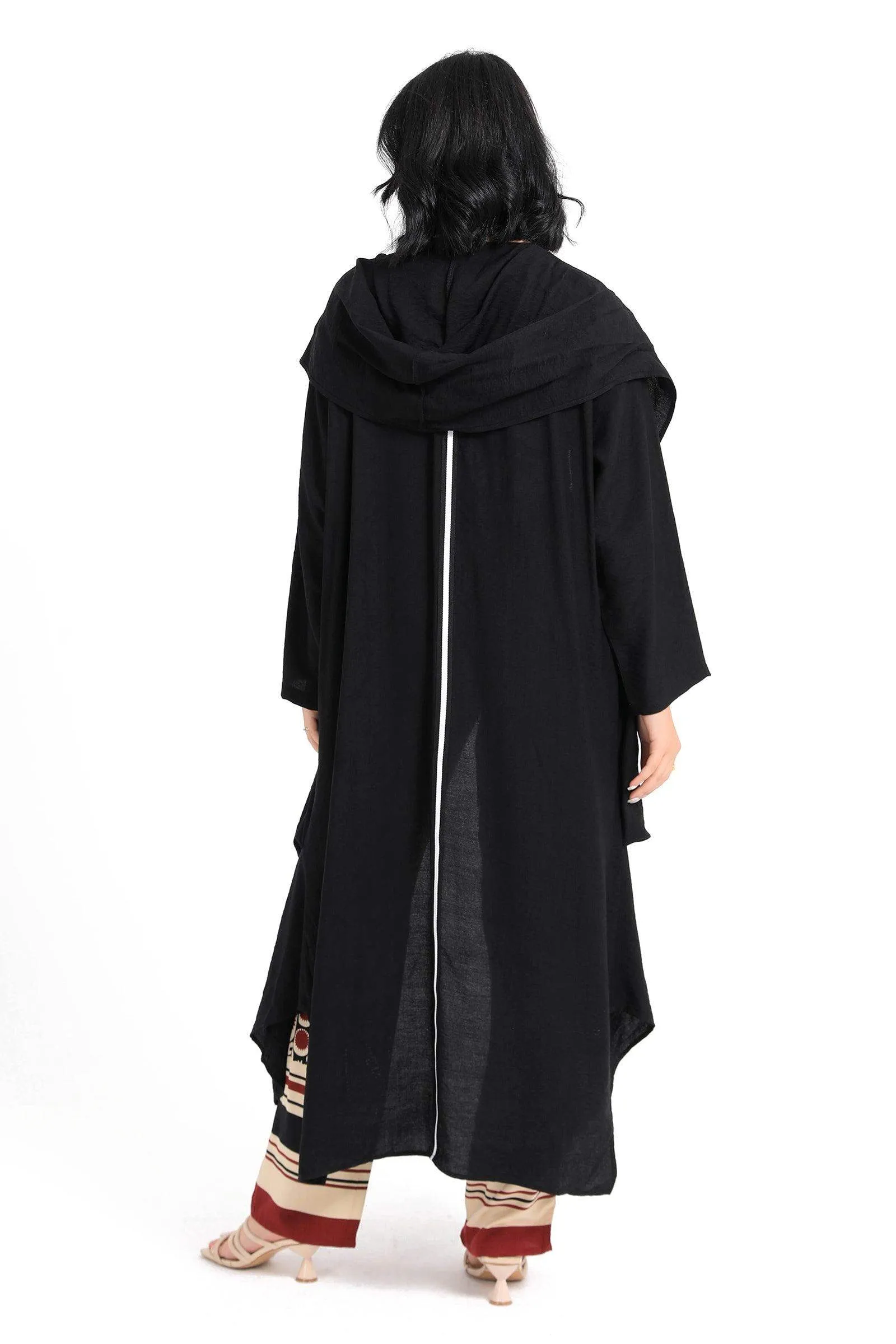 Hooded Draped Lounge Kimono