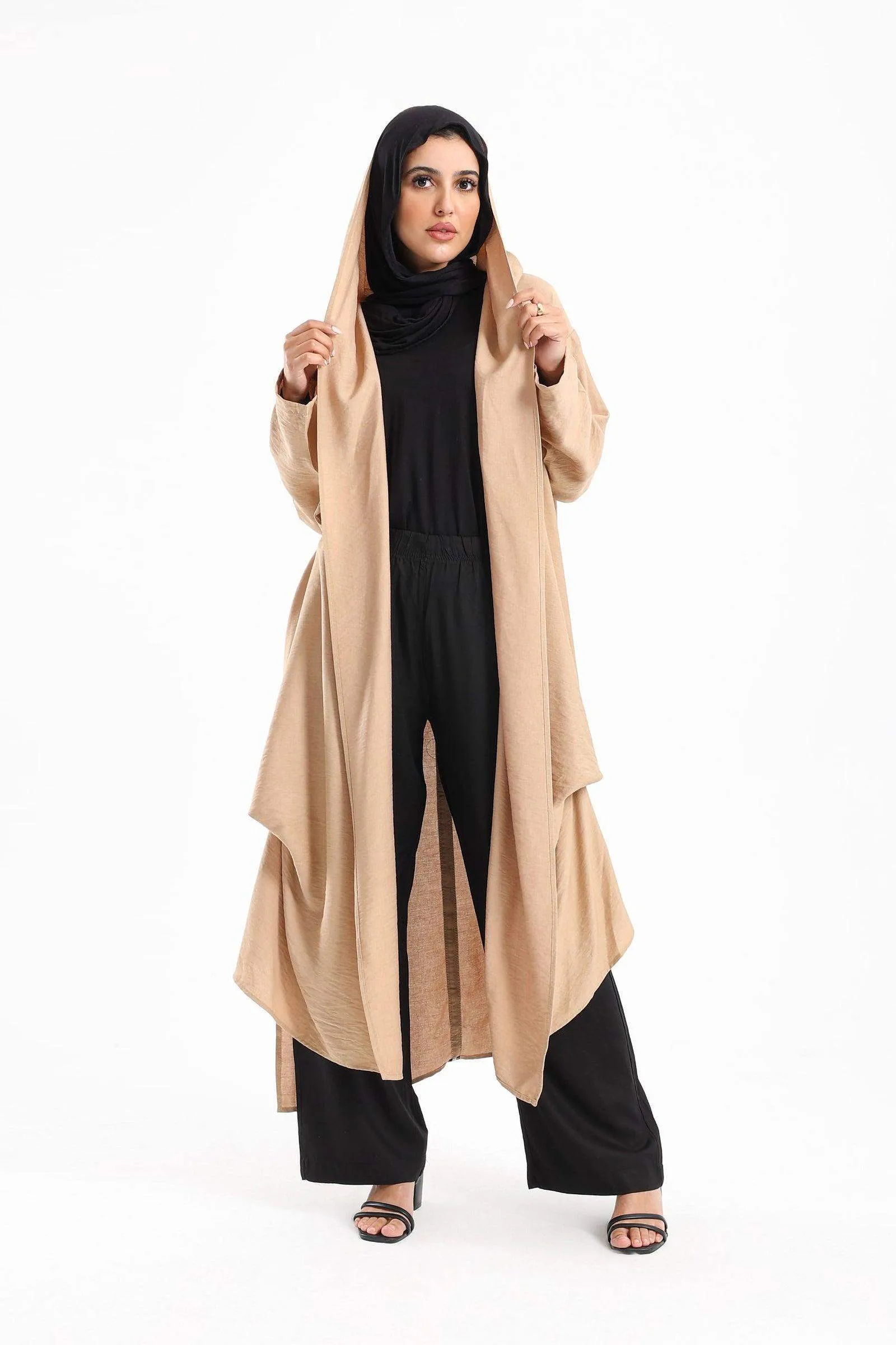 Hooded Draped Lounge Kimono