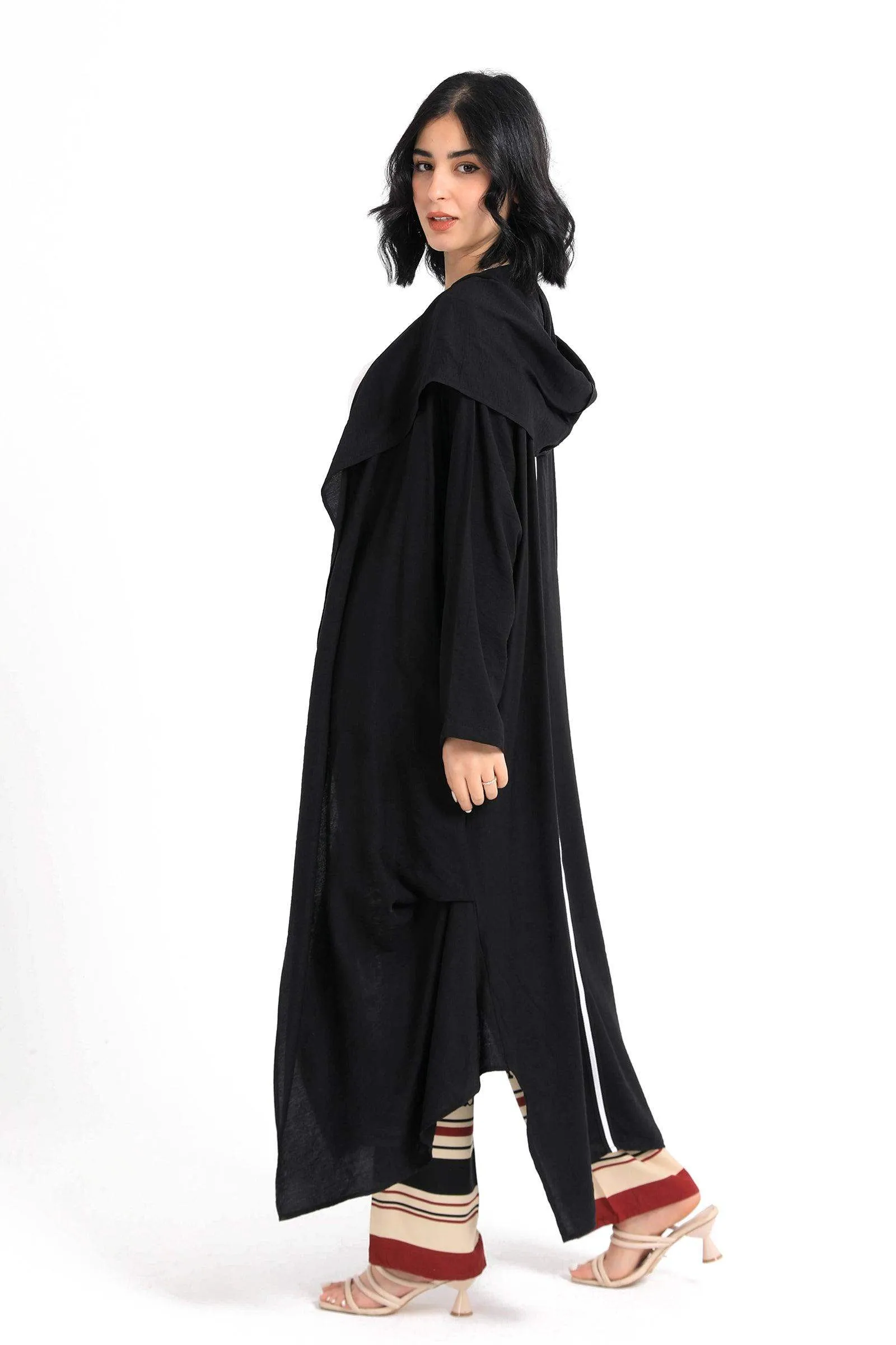 Hooded Draped Lounge Kimono