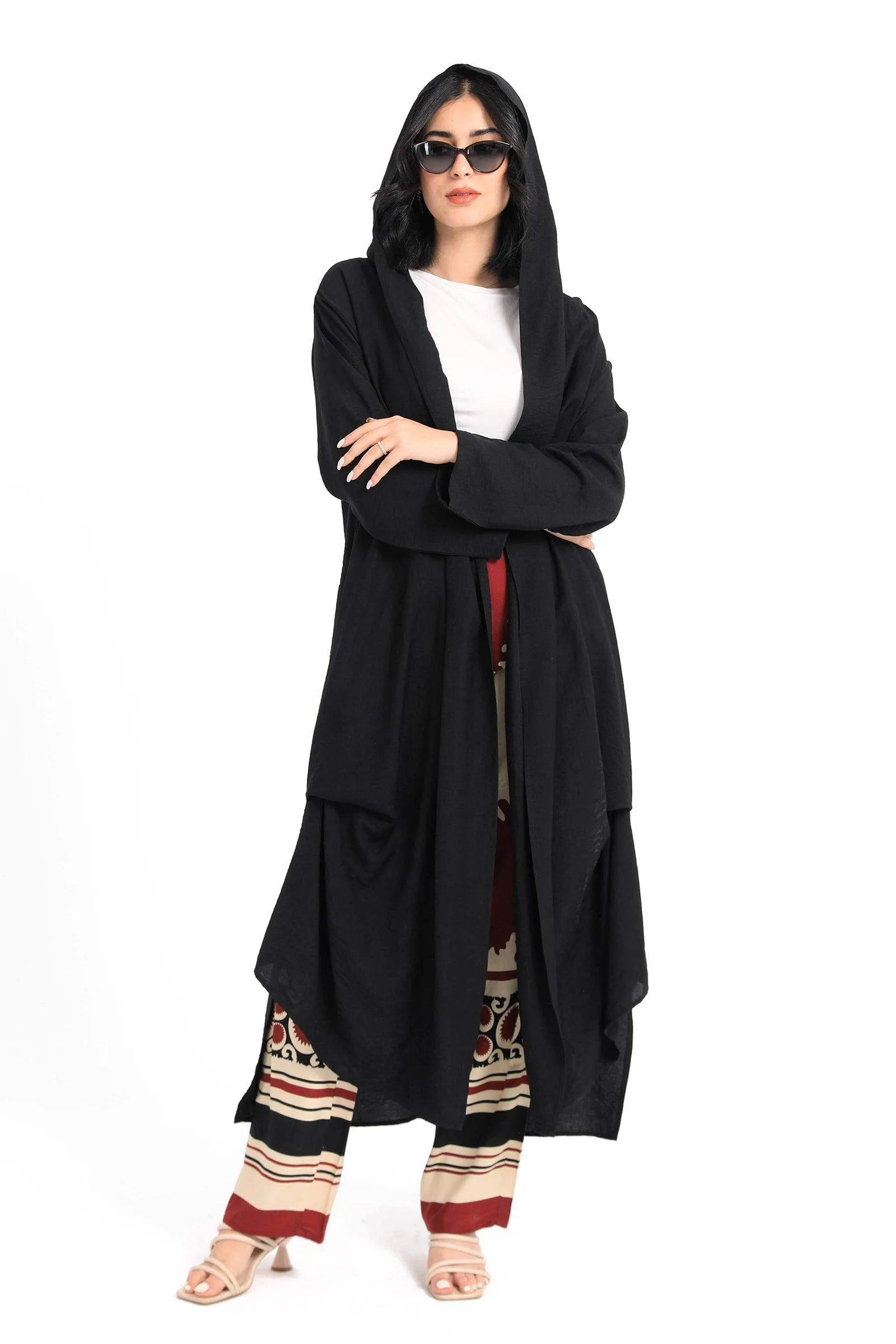 Hooded Draped Lounge Kimono