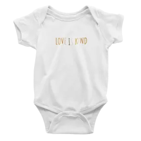 Infant Love Is Kind White Multicolor - Bodysuit