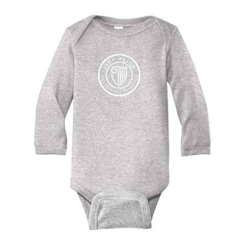 JWMI Rabbit Skins™ Infant Long Sleeve Baby Rib Bodysuit- Heather