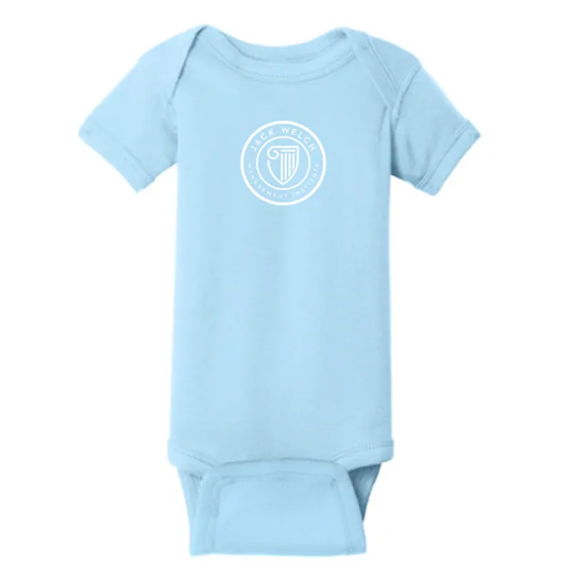 JWMI Rabbit Skins™ Infant Short Sleeve Baby Rib Bodysuit - Light Blue