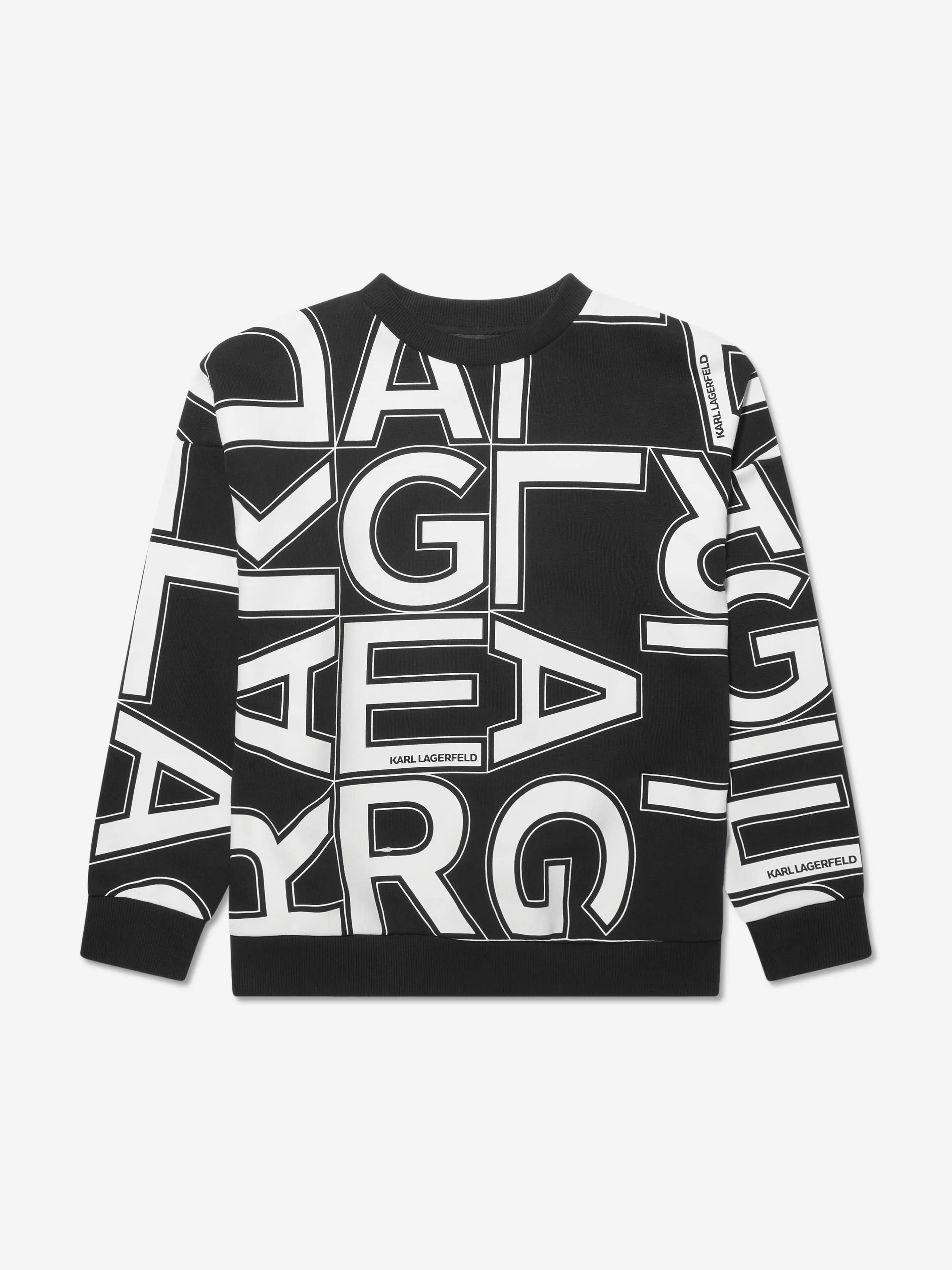 Karl Lagerfeld Boys Logo Sweatshirt in Black