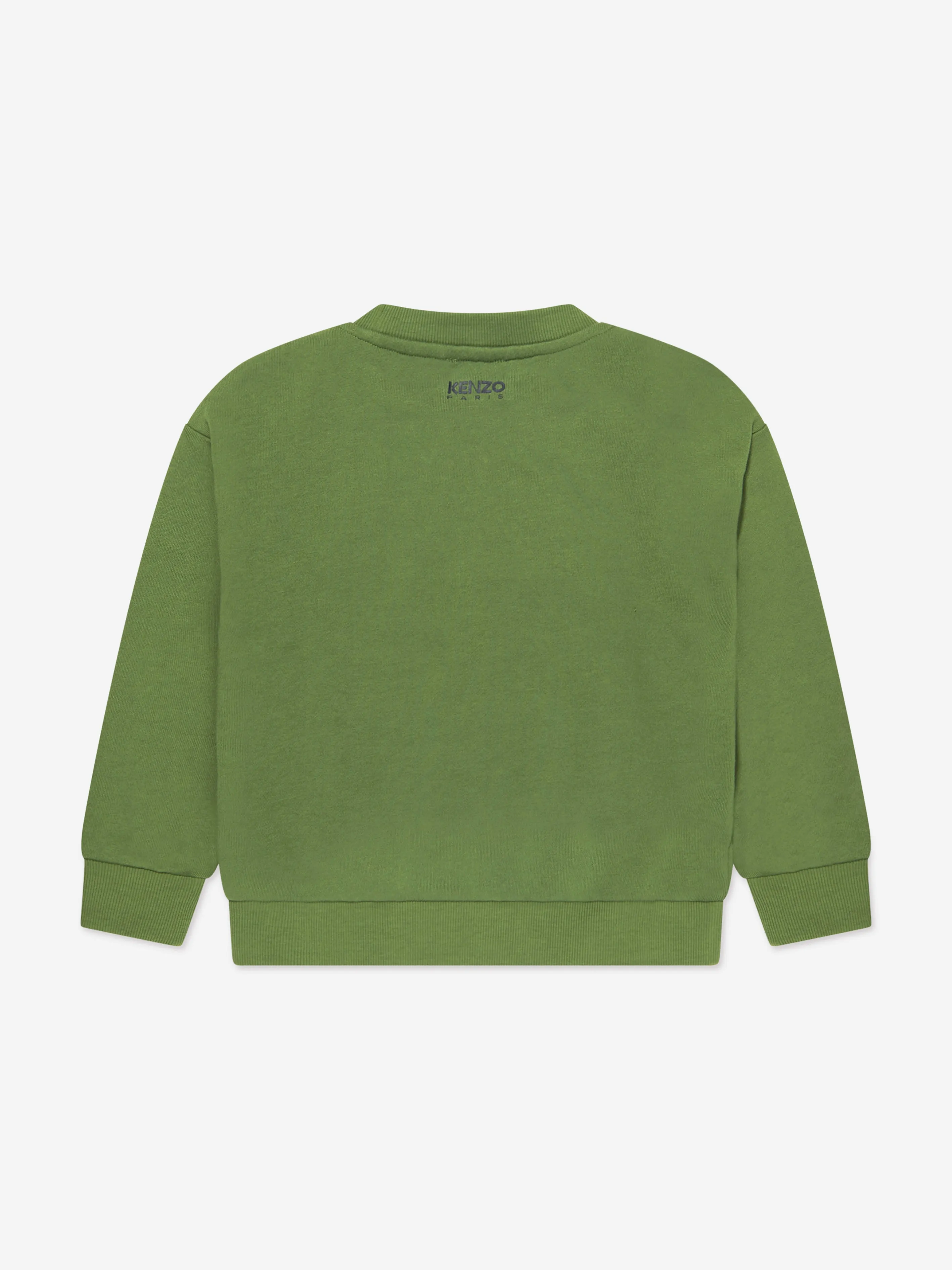 KENZO Boys Organic Cotton Flower Sweatshirt in Khaki