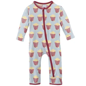 KicKee Pants Illusion Blue Popcorn Coverall with Zipper