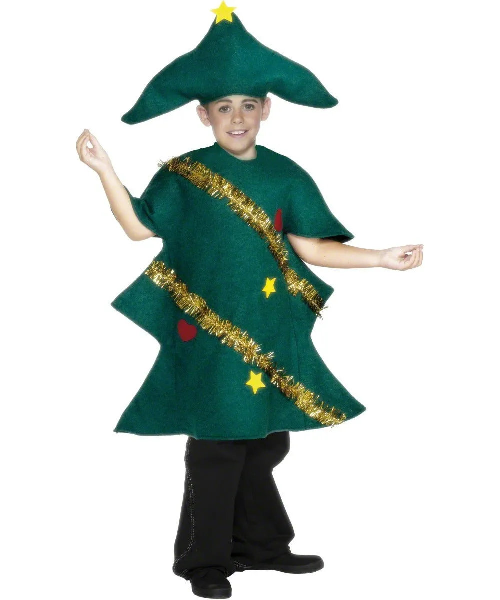 Kids Christmas Tree Fancy Dress Festive Costume