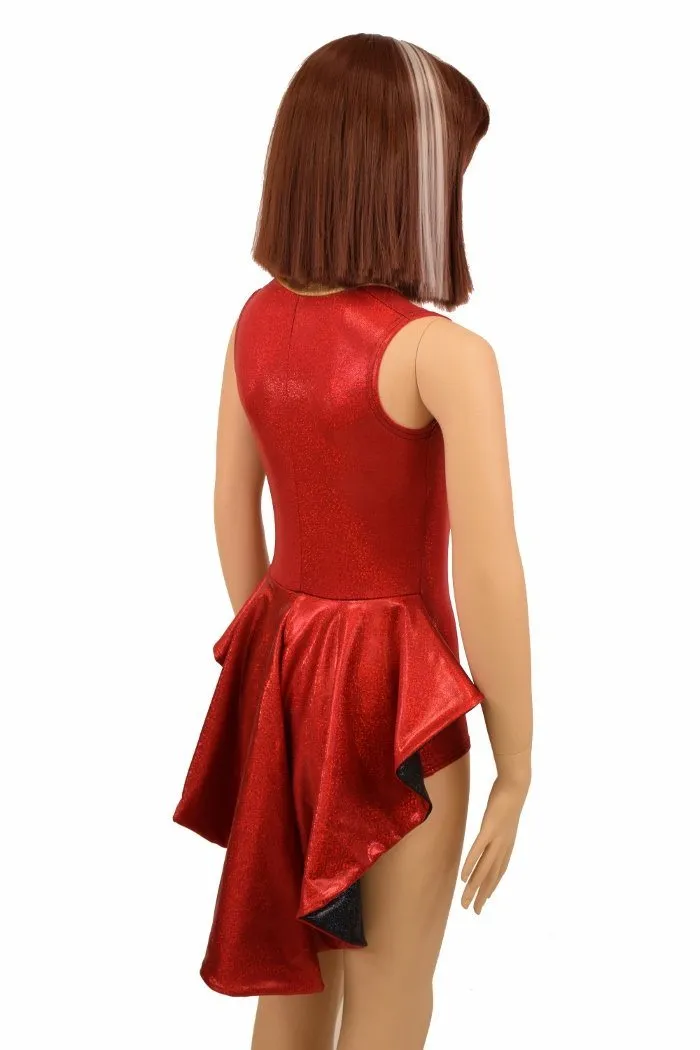 Kids Red Tuxedo Style Romper