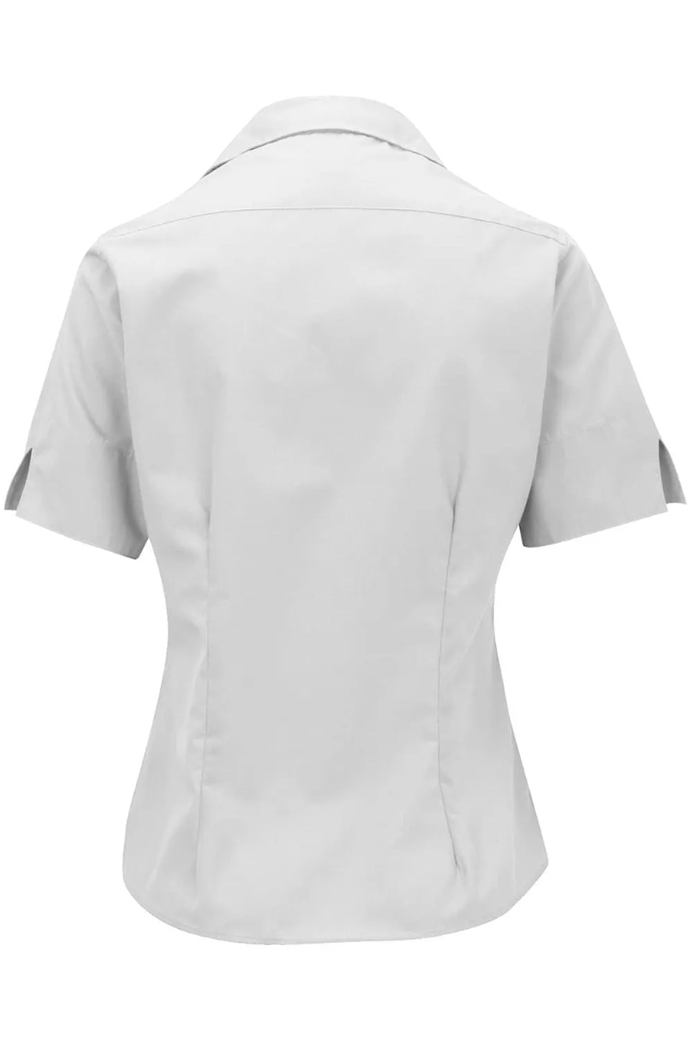 Ladies' Short Sleeve Poplin - White