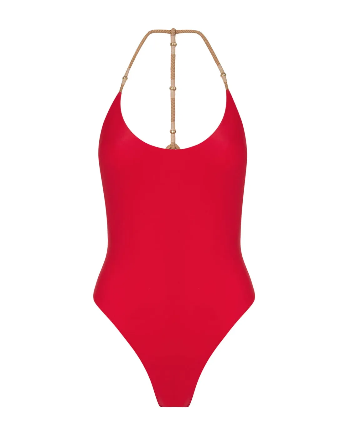 Layla T Back One Piece - Red Poppy