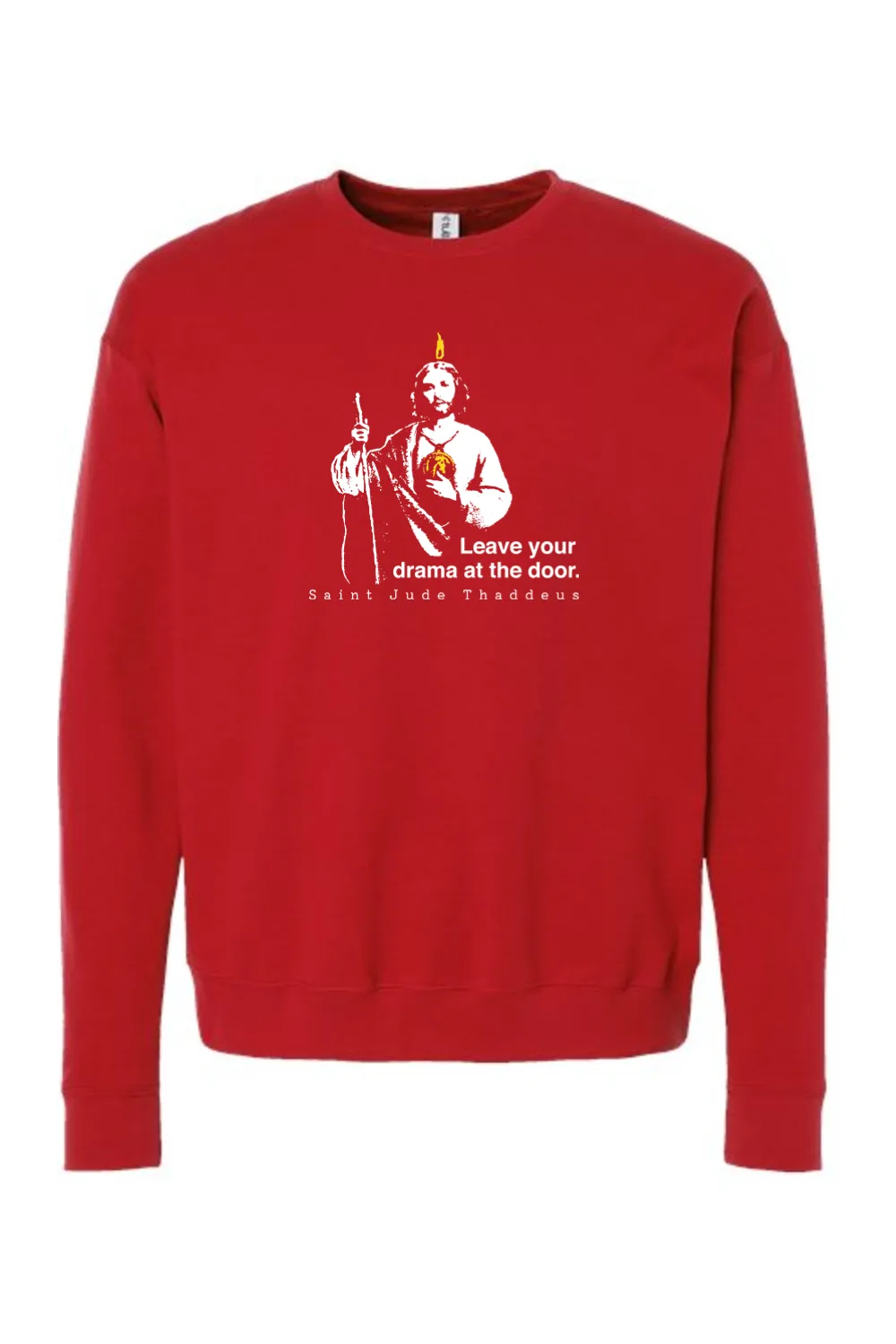 Leave Your Drama at the Door - St. Jude Thaddeus Crewneck Sweatshirt