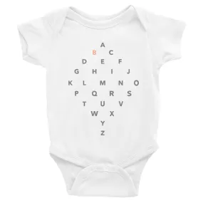 Letter Diamond Onesie - B