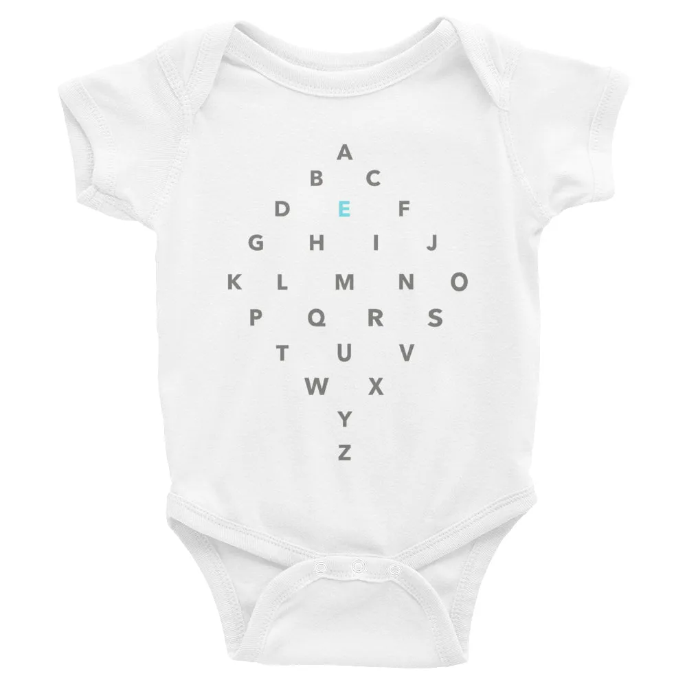 Letter Diamond Onesie - E