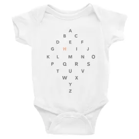 Letter Diamond Onesie - H