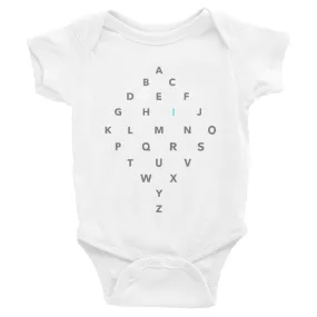 Letter Diamond Onesie - I