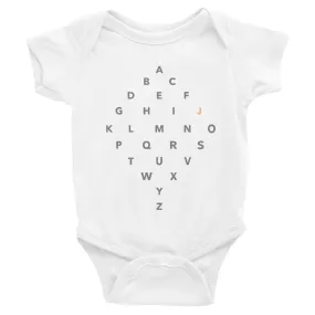 Letter Diamond Onesie - J