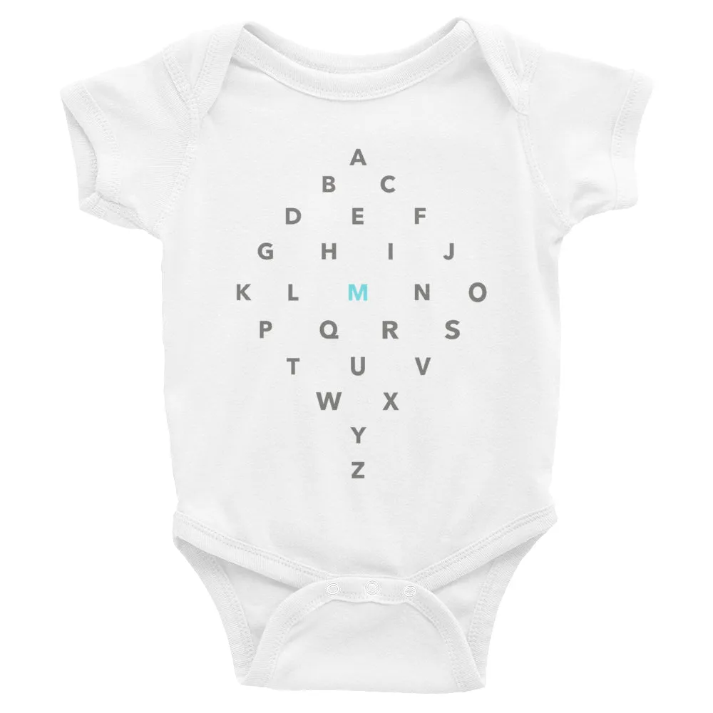 Letter Diamond Onesie - M