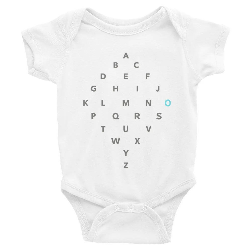 Letter Diamond Onesie - O