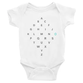 Letter Diamond Onesie - O