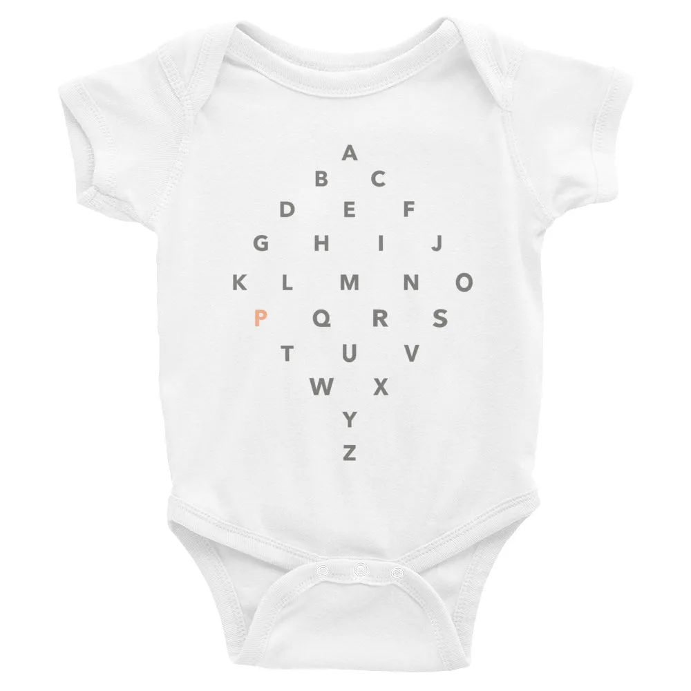 Letter Diamond Onesie - P