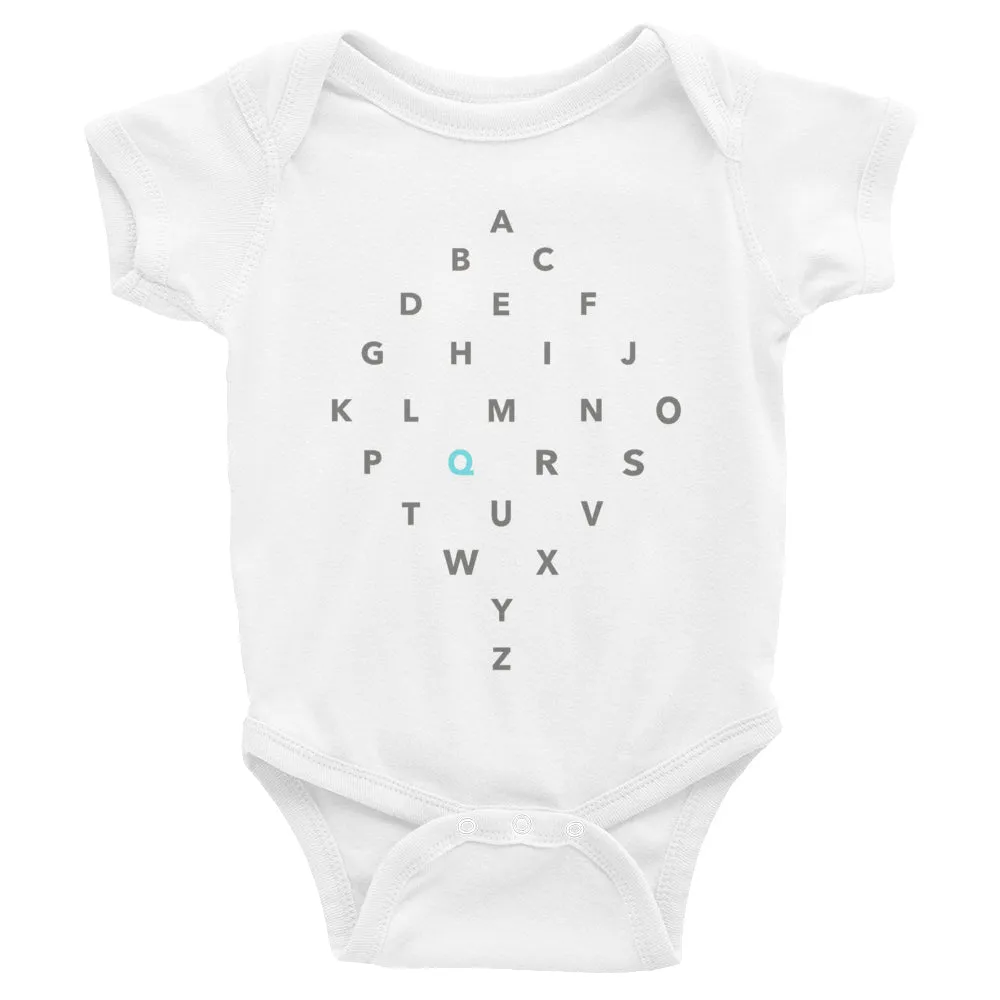 Letter Diamond Onesie - Q